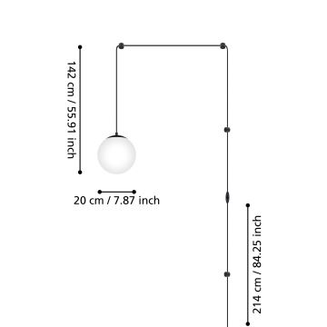 Eglo - Підвісна люстра 1xE27/40W/230V