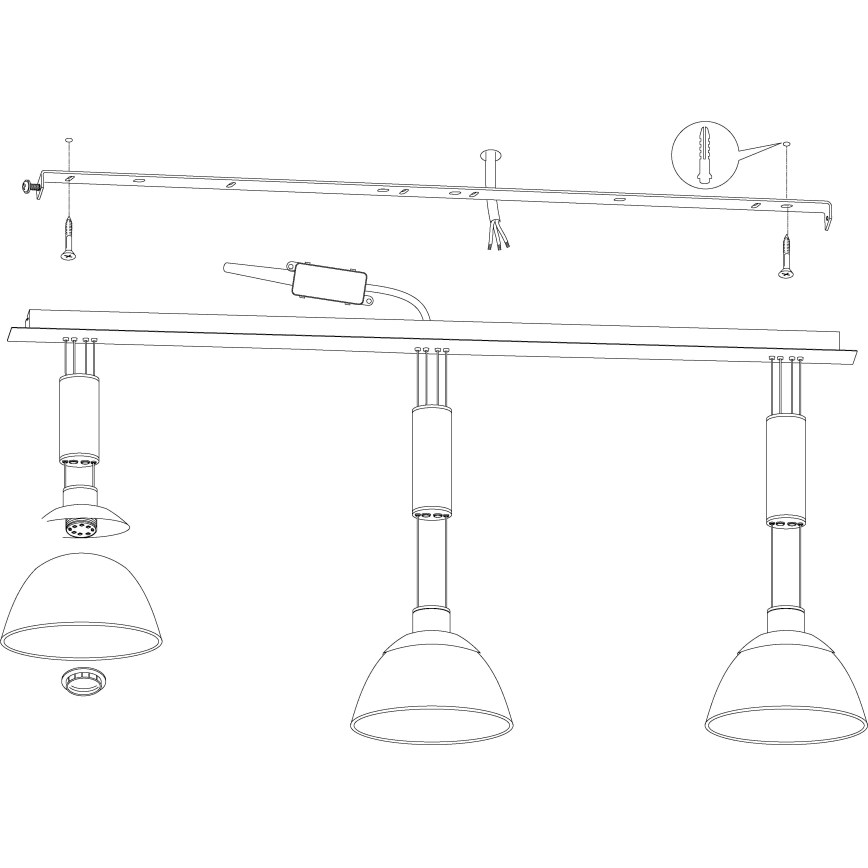 Eglo 93468 - Світлодіодний підвісний світильник MONTEFIO 3xLED/6W/230V