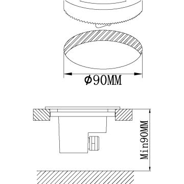 Eglo - Вуличний світлодіодний ґрунтовий світильник LED/2,5W/230V IP67