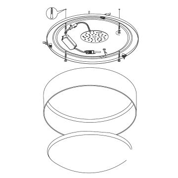 Eglo - Светодиодный потолочный светильник LED/24W/230V