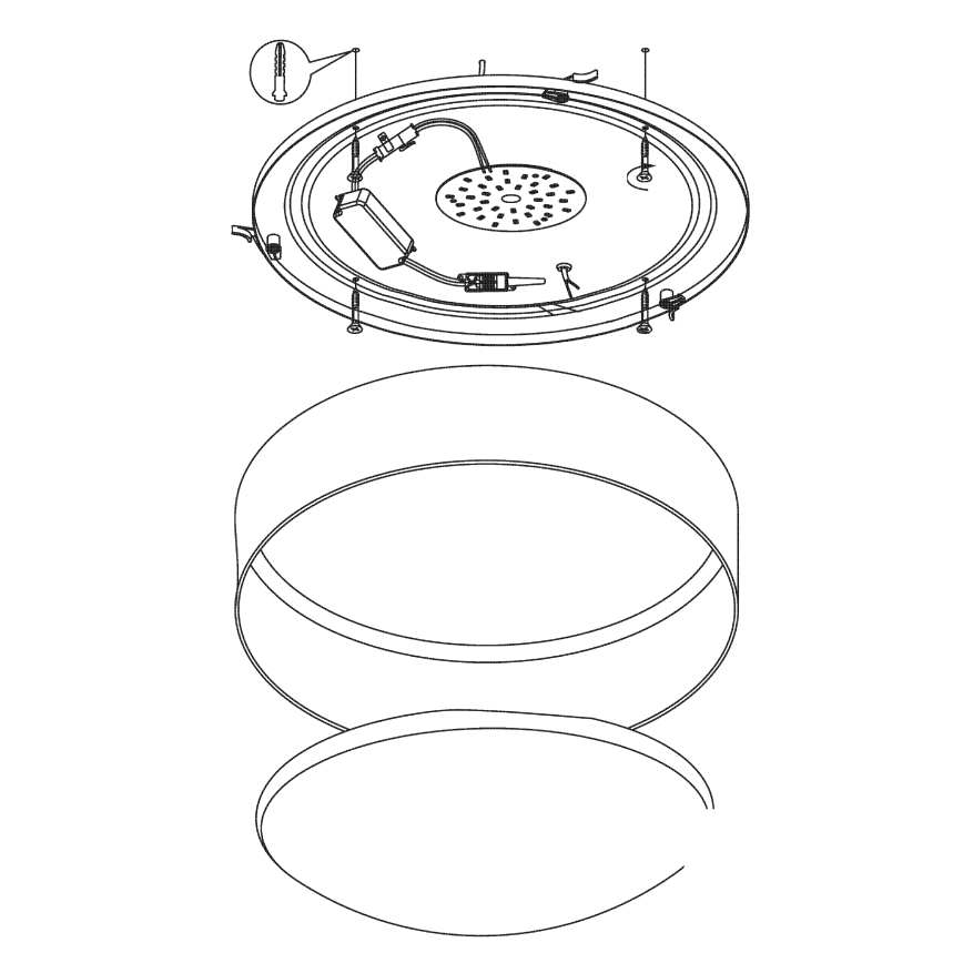 Eglo - Светодиодный потолочный светильник LED/24W/230V