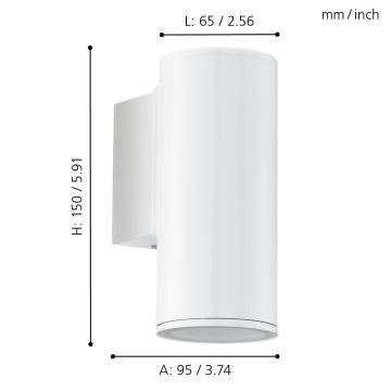 Eglo - Зовнішнє світлодіодне освітлення 1xGU10/3W/230V IP44