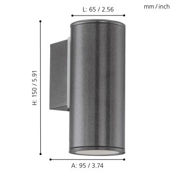 Eglo - Зовнішнє світлодіодне освітлення 1xGU10/3W/230V IP44