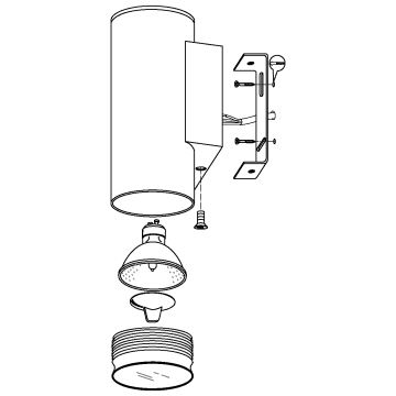 Eglo - Зовнішнє світлодіодне освітлення 1xGU10/3W/230V IP44