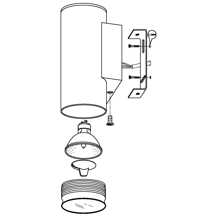 Eglo - Зовнішнє світлодіодне освітлення 2xGU10/3W/230V IP44