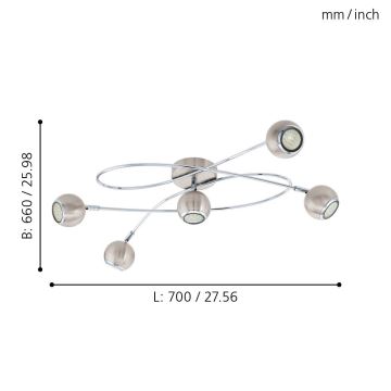 Eglo - Світлодіодний прожектор 5xGU10-LED/3W/230V