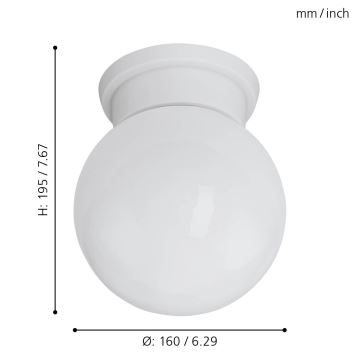 Eglo - Потолочный светильник 1xE27/28W/230V