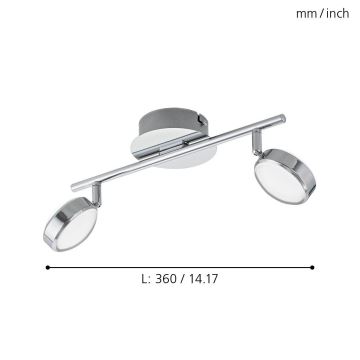 Eglo 95629 - Светодиодный прожектор SALTO 2xLED/5,4W/230V