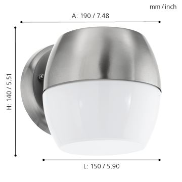 Eglo - Уличный светодиодный настенный светильник LED/11W IP44