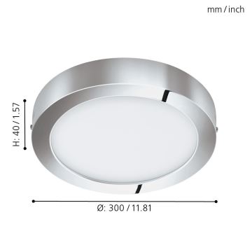 Eglo 96058 - Світлодіодне освітлення у ванній кімнаті FUEVA 1 LED/22W/230V IP44