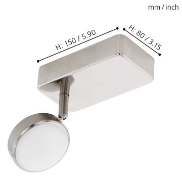 Eglo 97714 - LED RGB Точковий світильник з регулюванням яскравості CORROPOLI-C LED/5W/230V