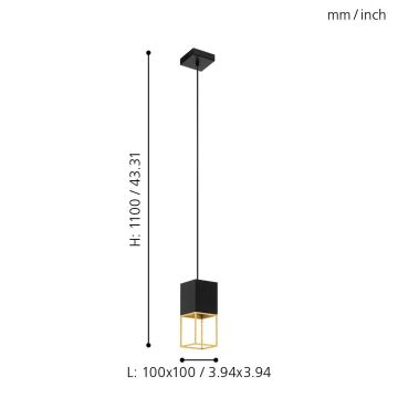 Eglo - Світлодіодна підвісна люстра 1xGU10/5W/230V