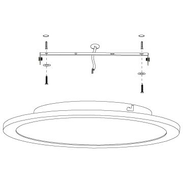 Eglo - Світлодіодний стельовий світильник з регульованою яскравістю LED/19,5W/230V + ДК