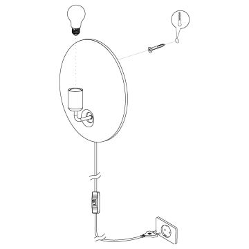 Eglo 98379 - Настенный светильник GASCUERIA 1xE27/60W/230V