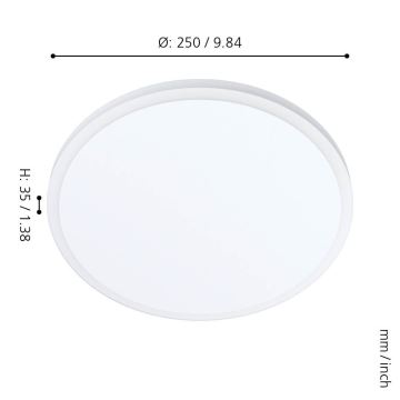 Eglo - Світлодіодний стельовий світильник LED/11,4W/230V