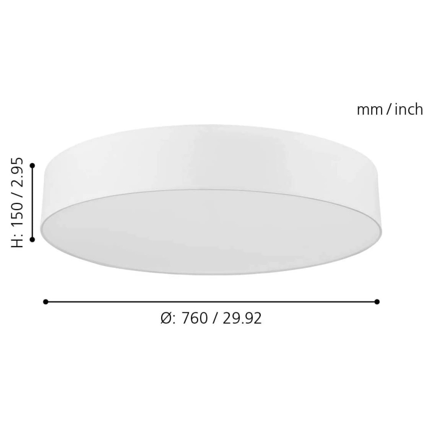 Eglo - Светодиодный потолочный RGB-светильник с регулированием яркости ROMAO-C LED/42W/230V + пульт ДУ