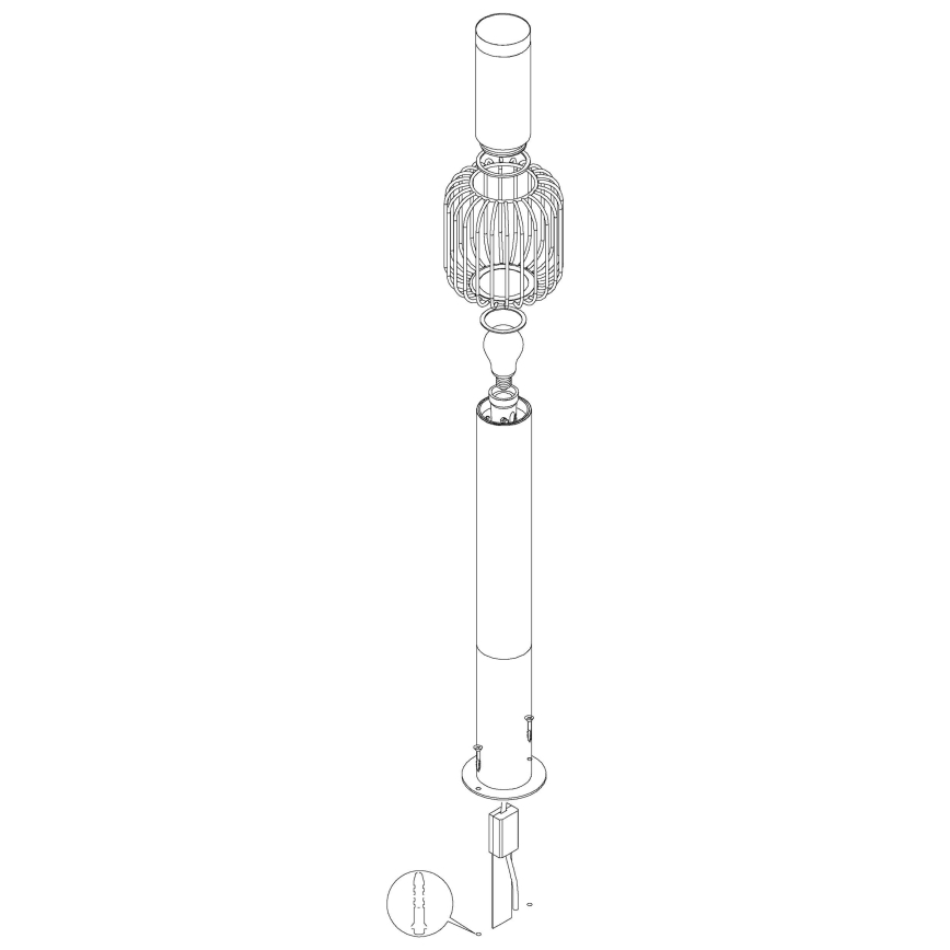 Eglo 98724 - Уличная лампа RAVELLO 1xE27/28W/230V IP44