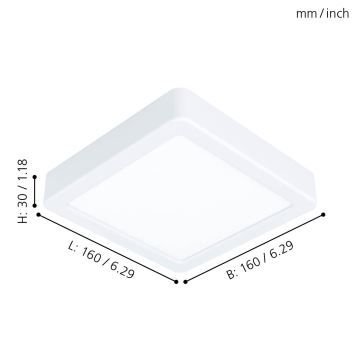 Eglo 99246 - Светодиодный потолочный светильник  FUEVA 5 LED/10,5W/230V