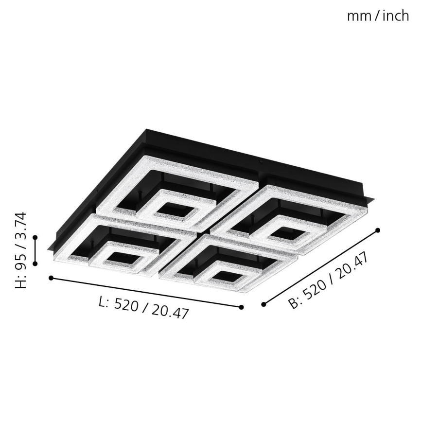 Eglo 99328 - Светодиодный потолочный светильник FRADELO LED/12W/230V