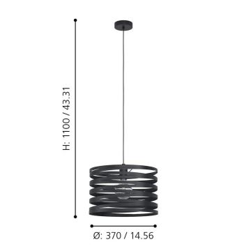 Eglo 99345 - Люстра на тросе CREMELLA 1xE27/40W/230V