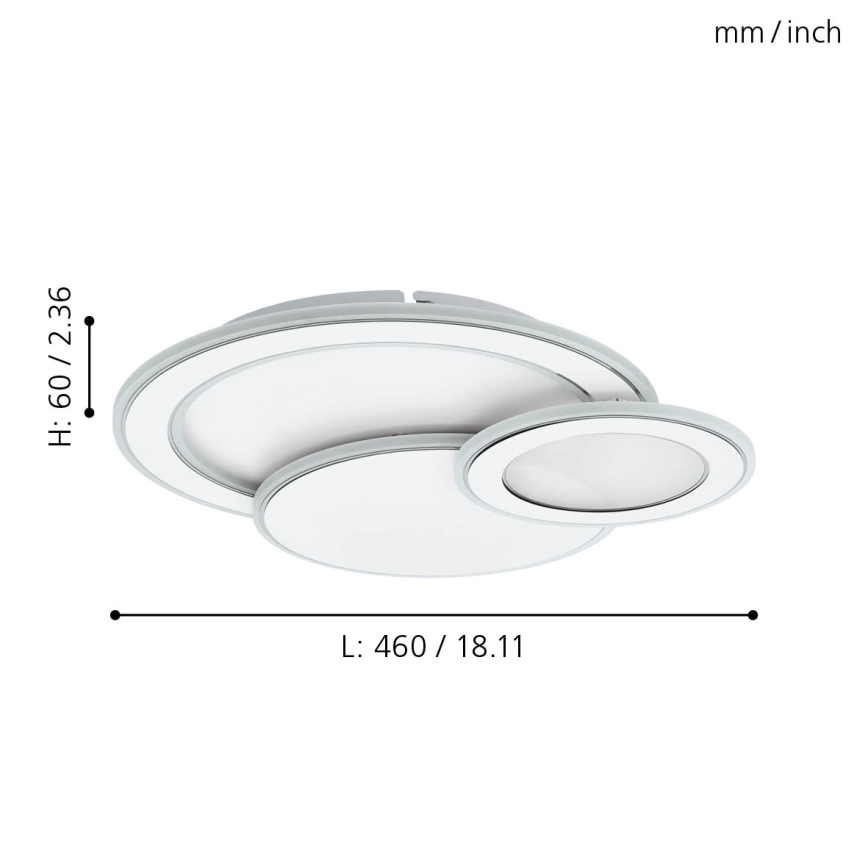 Eglo - Светодиодный потолочный светильник 3xLED/11W/230V