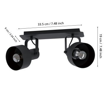Eglo - Точковий світильник 2xE27/28W/230V