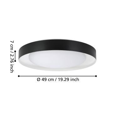 Eglo - Стельовий LED світильник з регулюванням яскравості LED/24W/230V 3000-6500K + дистанційне керування