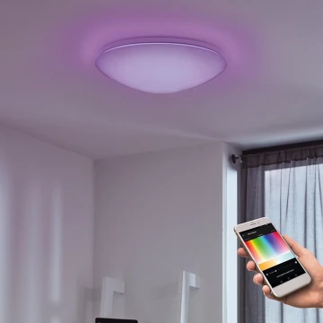 Eglo - LED RGB з регульованою яскравістю Настінний / стельовий світильник GIRON-C LED/17W/230V