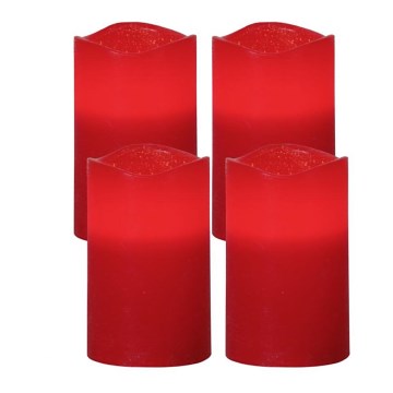 Eglo - НАБІР 4x Різдвяна LED декорація 1xLED/0,066W/3xAAA червоний