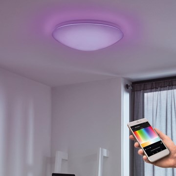 Eglo - Светодиодный RGB настенный/потолочный диммируемый светильник GIRON-C LED/17W/230V