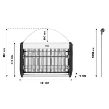 Электрический уничтожитель насекомых 2x10W/230V 80 м2