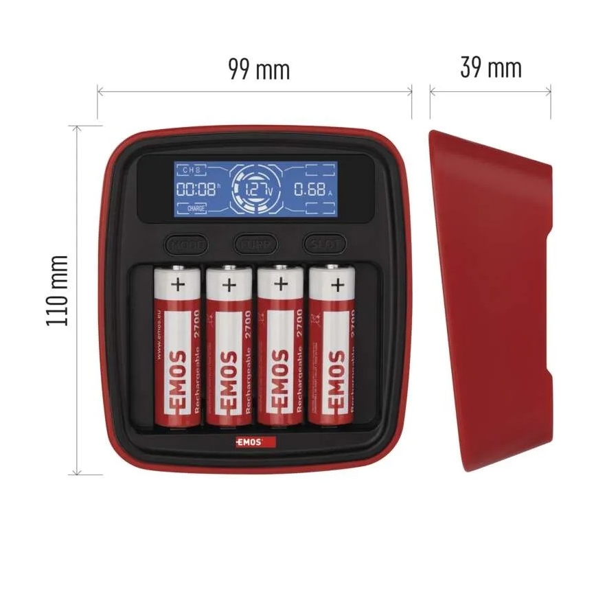 Зарядное устройство с ЖК-дисплеем 4xAA/AAA 5V