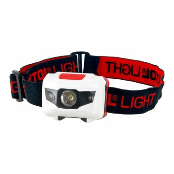 Extol - LED Налобний ліхтар з червоним світлом LED/1W/3xAAA чорний/червоний