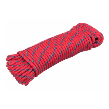 Extol Premium - Полипропиленовый плетеный шнур 6 мм x 20 м красный