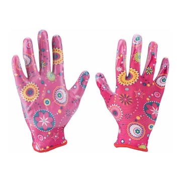 Extol - Робочі рукавички розмір 7" рожеві