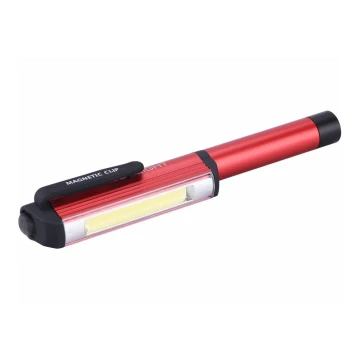Extol - Карандаш со светодиодным фонариком LED/3W/3xAAA красный/черный