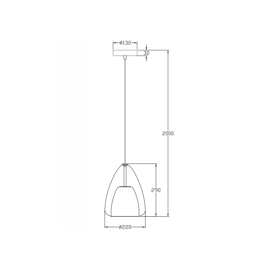 Fabas Luce 3673-40-125 - Підвісна люстра BRITTON 1xE27/40W/230V золотий