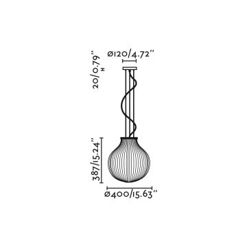 FARO 28301 - Подвесная люстра ISABELLE 1xE27/15W/230V диаметр 40 см белый