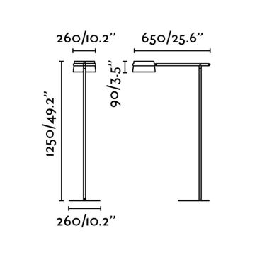 FARO 29569 - Світлодіодний сенсорний торшер з регулюванням яскравості LOOP LED/6W/230V