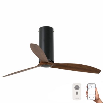 FARO 32037WP - Стельовий вентилятор TUBE FAN M чорний/коричневий діаметр 128 см SMART + дистанційне керування