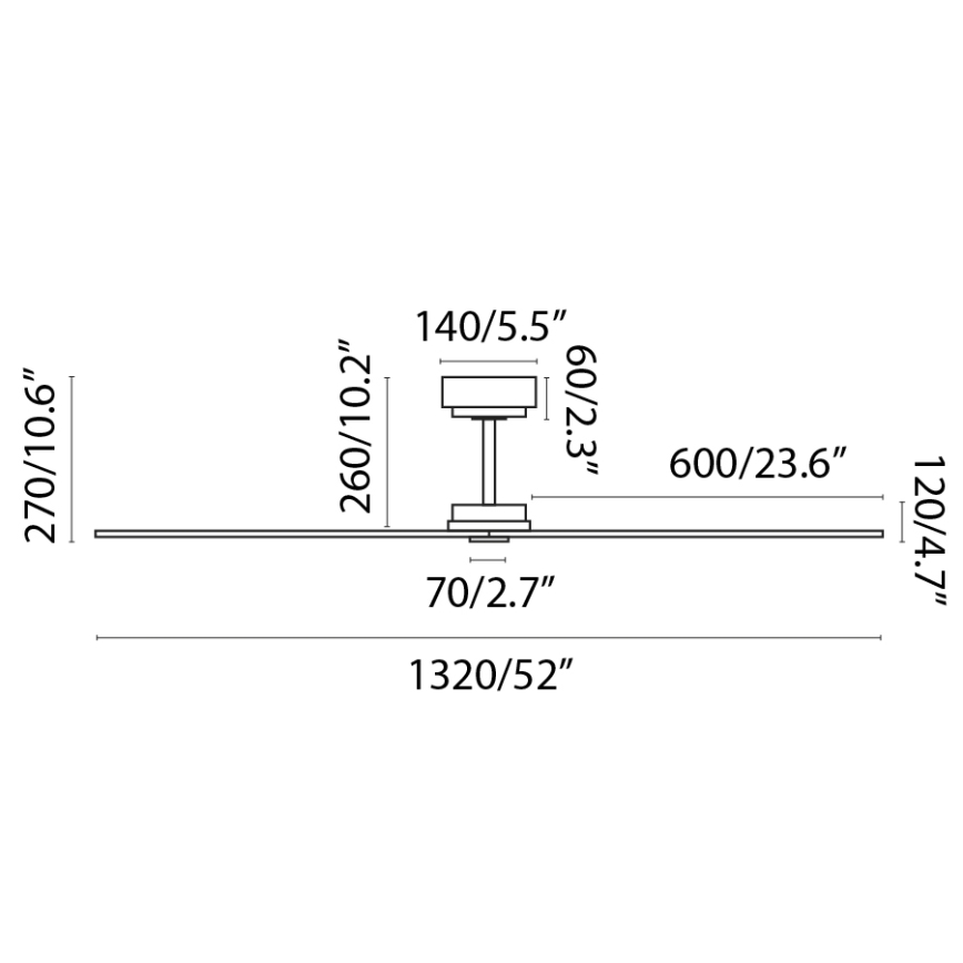 FARO 34100 - Стельовий вентилятор MILOS чорний + пульт дистанційного керування