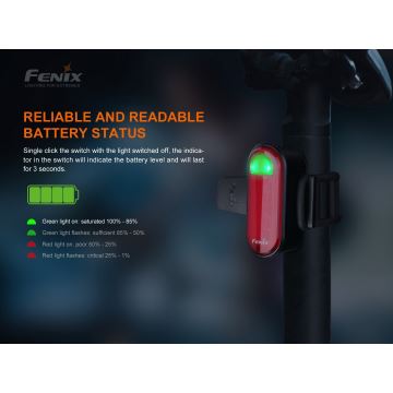 Fenix BC05RV20 - Акумуляторний LED велоліхтар LED/USB IP66