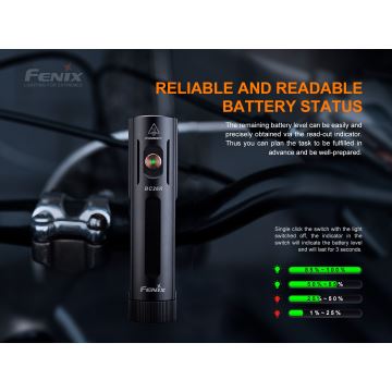 Fenix BC26R - Акумуляторний велосипедний LED ліхтар LED/USB IP68 1600 lm 65 год