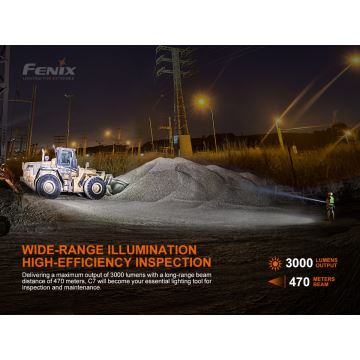 Fenix C7 - Акумуляторний налобний LED ліхтар з регулюванням яскравості 1xLED/1x21700 IP68 3000 lm 68 h