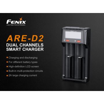 Fenix FENARED2 - Зарядний пристрій 2xLi-ion/AAA/AA/C 5V