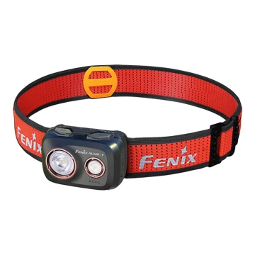 Fenix HL32RTBLCK - Светодиодный аккумуляторный налобный фонарик LED/USB IP66 800 лм 300 ч черный/оранжевый