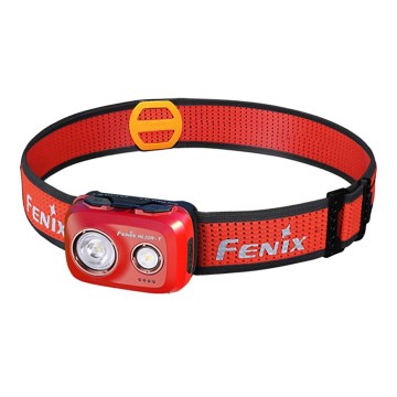 Fenix HL32RTRED - Світлодіодний акумуляторний налобний ліхтар LED/USB IP66 800 лм 300 г червоний/помаранчевий