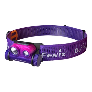 Fenix HM65RDTNEB - Светодиодный аккумуляторный налобный фонарик LED/USB IP68 1500 лм 300 ч фиолетовый/розовый