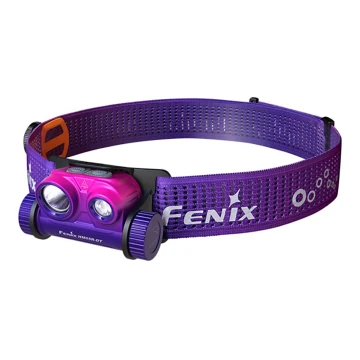 Fenix HM65RDTNEB -Світлодіодний акумуляторний налобний ліхтар LED/USB IP68 1500 лм 300 г фіолетовий/рожевий