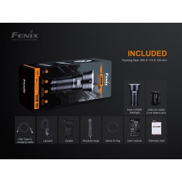 Fenix LR50R - Світлодіодний акумуляторний ліхтар 4xLED/USB IP68